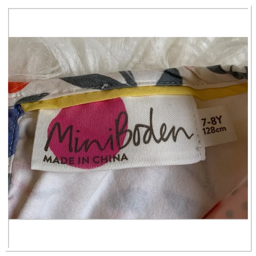Mini Boden Cars And Florals Dress Multicolor Size 7-8Y